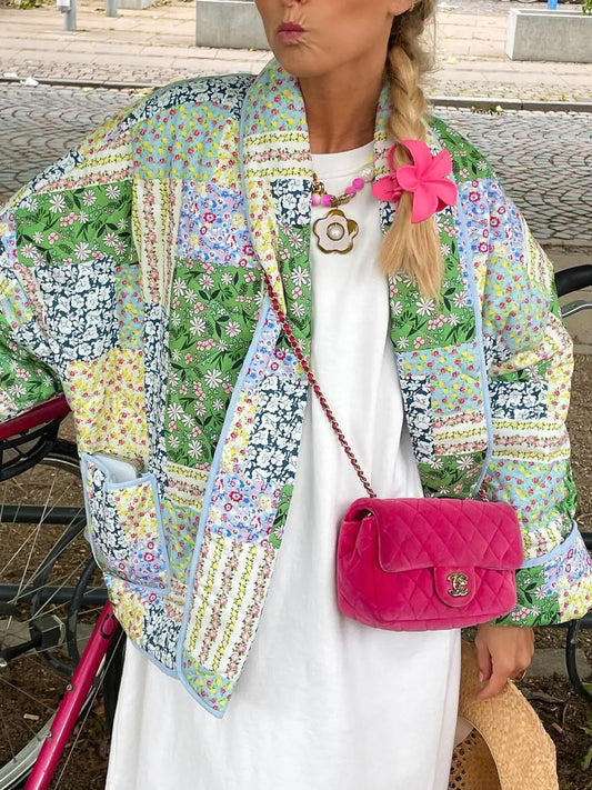 Trendy Printed Cotton Coat
