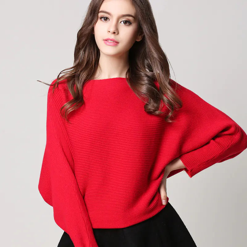 Chic Women's Long-Sleeve Knit Pullover