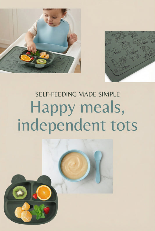 Silicone Tot Mealtime Kit - Suction Plates & Bowls