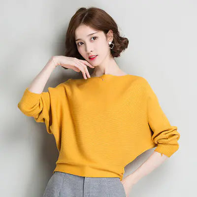 Chic Women's Long-Sleeve Knit Pullover