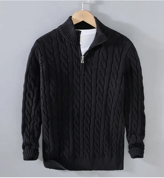 Men's Zip Turtleneck Sweater
