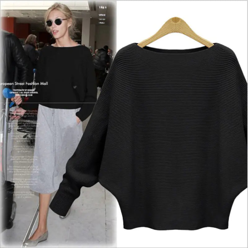 Chic Women's Long-Sleeve Knit Pullover