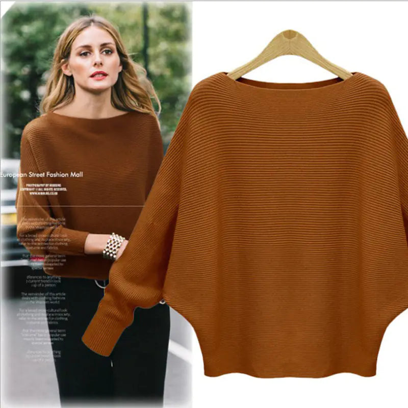 Chic Women's Long-Sleeve Knit Pullover